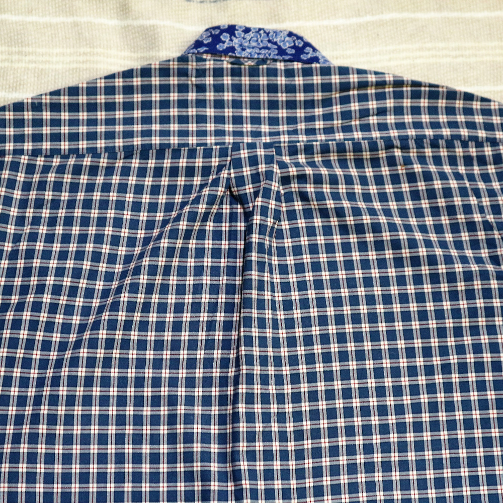 VTG TOMMY HILFIGER Flower Collar Plaid Shirt Sz Medium Men - Picture 5 of 8